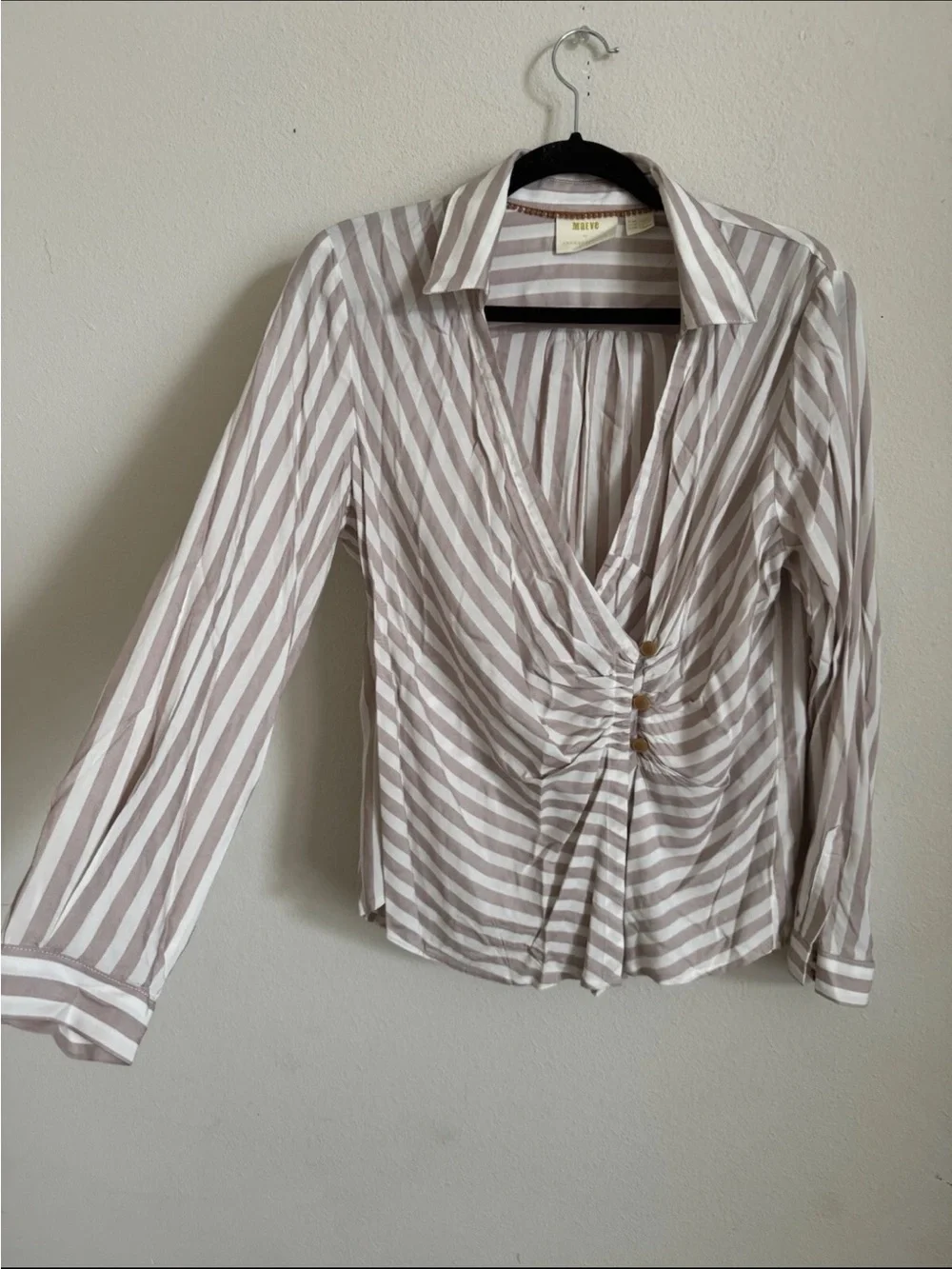 Maeve Anthropologie Striped Wrap Mariana Blouse Top 12P